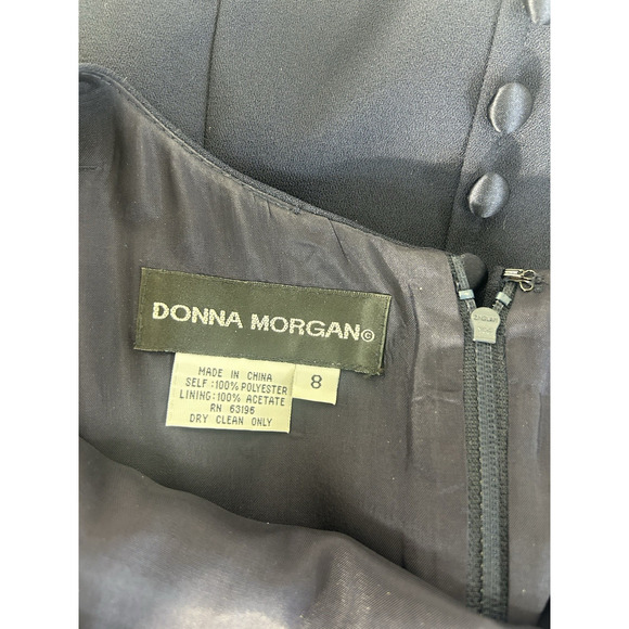 Office Siren Boardroom Chic Donna Morgan Devil Wears Prada Beaded Gown Sz8 - Picture 8 of 9